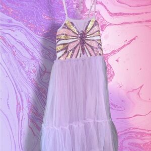 Cotton On Purple and Gold Kids Formal Dress